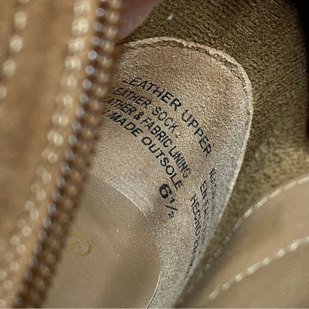 Seychelles Brown Suede Stacked Heel Bootie 6.5